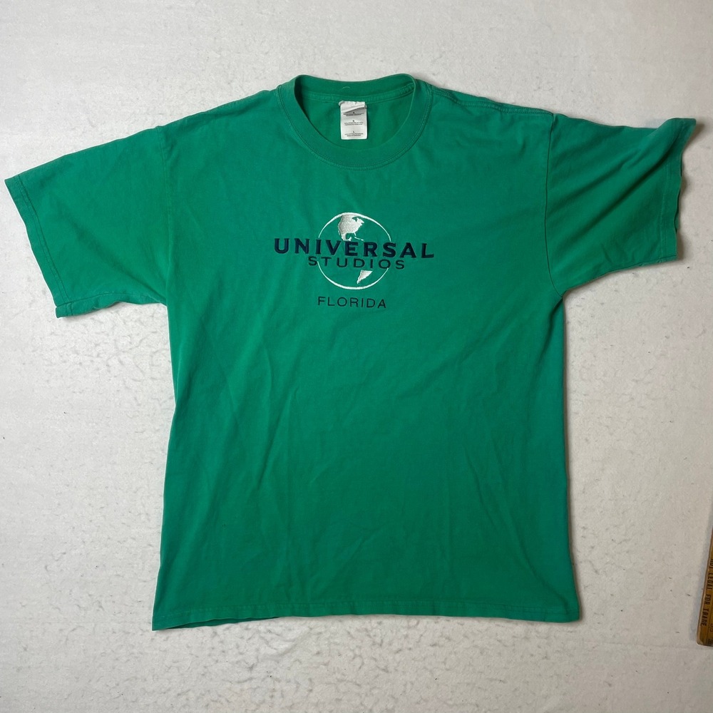 Universal Studios Florida Graphic T Shirt Green Adult Size Large‎